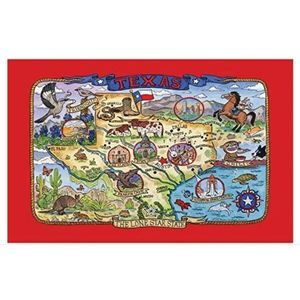 Kay Dee Designs Poster Cotton Tea Towel Texas
